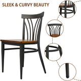 Modern Industrial Kitchen Dining Chairs Set of 2 - Bosonshop