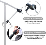 9 Ft Offset Hanging Market Patio Umbrella w/Easy Tilt Adjustment for Backyard, Poolside, Lawn and Garden, Red - Bosonshop