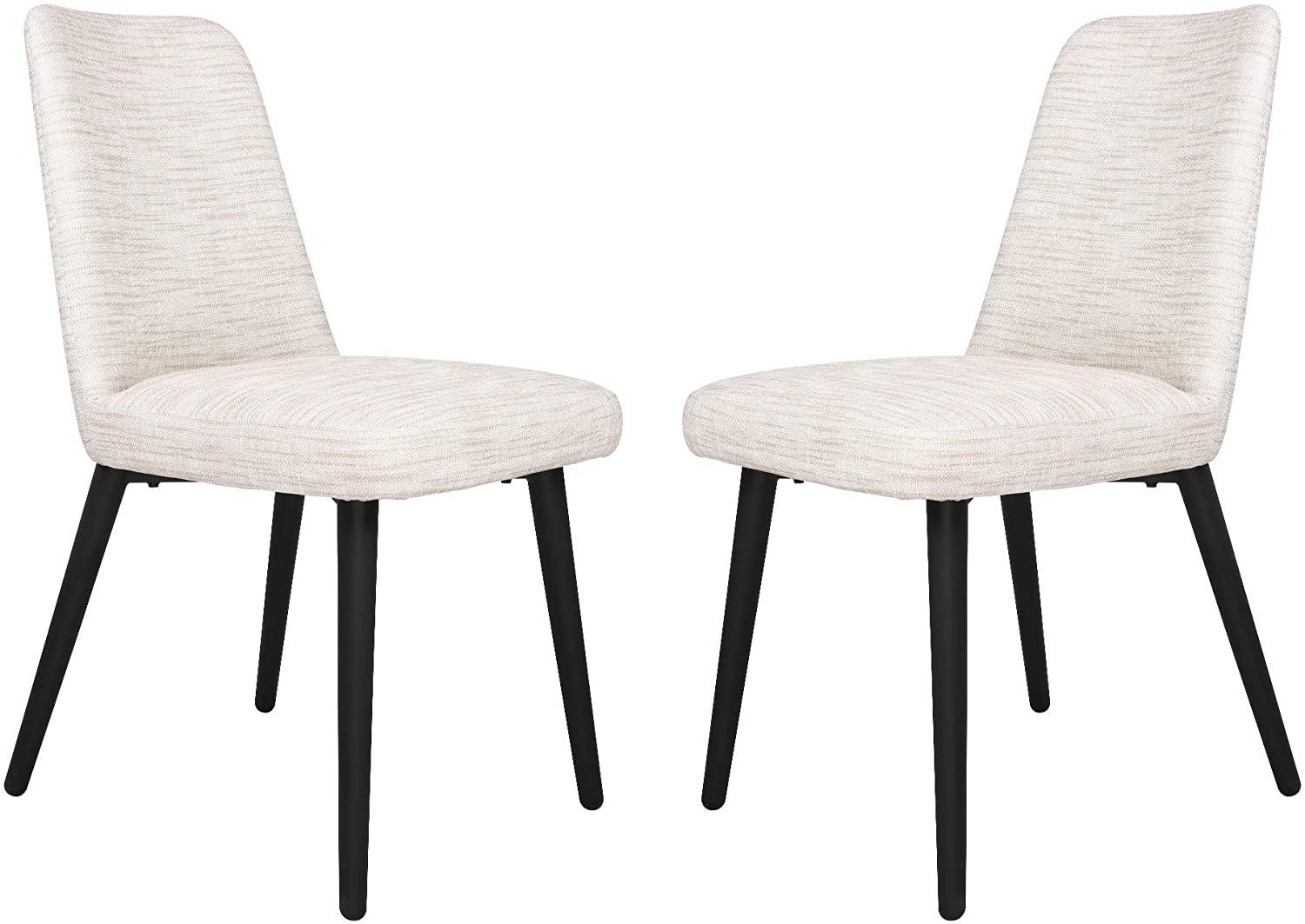 Modern Dining Chairs Set of 2 with Soft Foam Cushion, Comfortable and Easy to Clean Leather Side Chair, Durable Restaurant Chair - Bosonshop