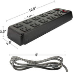 Surge Protector Power Strip with Outlets  Ports 6-Foot Cord for Home, Office -Black - Bosonshop