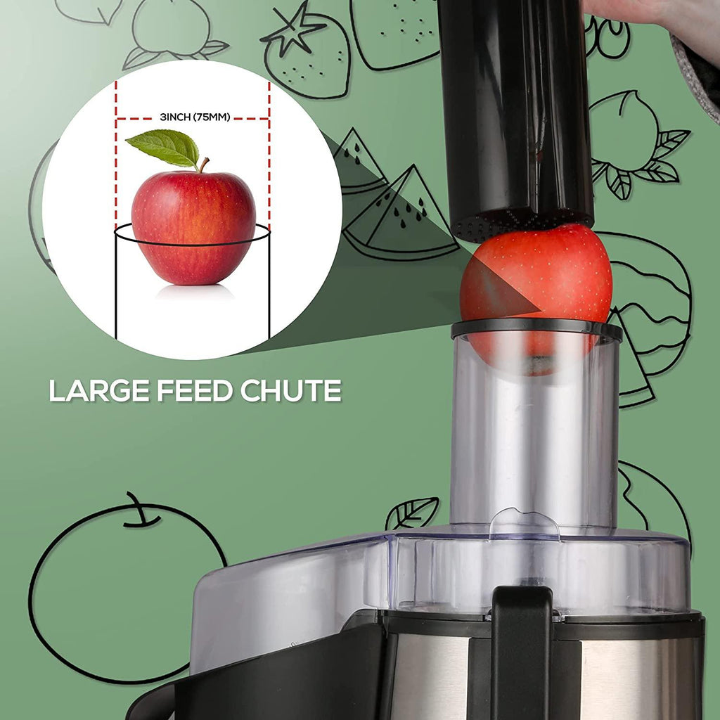 850W Electric Wide Mouth Centrifugal Juice Extractor, 2 Speed Electric