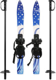 Kids Skis and Poles with Bindings for Age 2-4 Beginner Snow Skis 69cm, Blue - Bosonshop