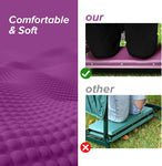Garden Widen Kneeler Seat Bench Folding Portable Gardening Stools with EVA Foam Kneeling Pad and 2 Detachable Tool Pouch, Purple
