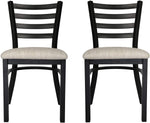 Mid-Century Modern Dining Room Chair With White Seat Set of 2 With Ergonomic Curved Back Metal Frame Classy Kitchen Side Chair - Bosonshop
