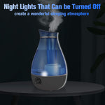 Humidifiers for Bedroom Quiet Ultrasonic Cool Mist Humidifier 2.5L with Auto Shut-Off, Night Light and Adjustable Mist Output, Less Than 30dB, Blue - Bosonshop