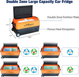 Portable Dual Zone Freezer Car Refrigerator,31.7Quart WIFI APP Control RV Refrigerator,Electric Fridge Cooler with LED light