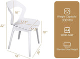 Aesthetics Side Chair Set of 2 Modern Molded Shell Plastic Chair Dining Chair with PP Leg 330 lbs 18 inch Seat Height Dos Sillas - Bosonshop