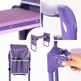 Garden Widen Kneeler Seat Bench Folding Portable Gardening Stools with EVA Foam Kneeling Pad and 2 Detachable Tool Pouch, Purple