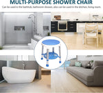 360 Degree Adjustable Rotating Shower Seat for Swivel Shower Chair for Inside Shower, Seniors, Disabled with 5 Adjustable Height, Sturdy Frame for Bath Safety