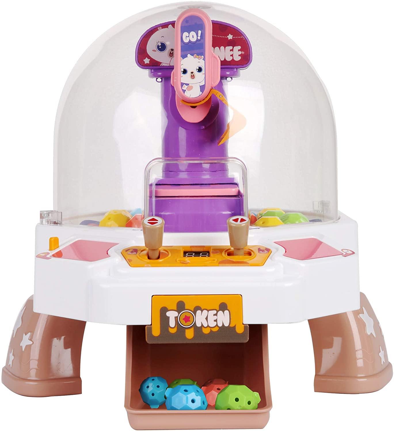 Claw Machine for Kids Mini Candy Grabber Toys Electronic Arcade Game With LED Display and Music, 16 x Candy Balls - Bosonshop