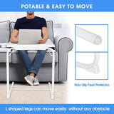 Folding 6 Height & 3 Angle Adjustable Dinner Table Portable Lightweight Extendable Tray on Bed & Sofa, 66Lbs - Bosonshop