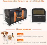 Cupets Foldable Airline Approved Pet Carrier with Safety Strap, Black