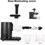 Slow Masticating Extractor Juicer Machine High Juice Yield, Easy to Clean, Quiet Operate for Vegetables and Fruits