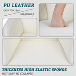 Ergonomic Office Chair PU Leather Upholstered Swivel Chair with Thick Padding Armrest Lumbor Support Adjustable Desk Chair Task Home Office Chair - Bosonshop