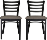 Mid-Century Modern Dining Room Chair Set of 2 with Ergonomic Curved Back Metal Frame Classy Kitchen Side Chair - Bosonshop