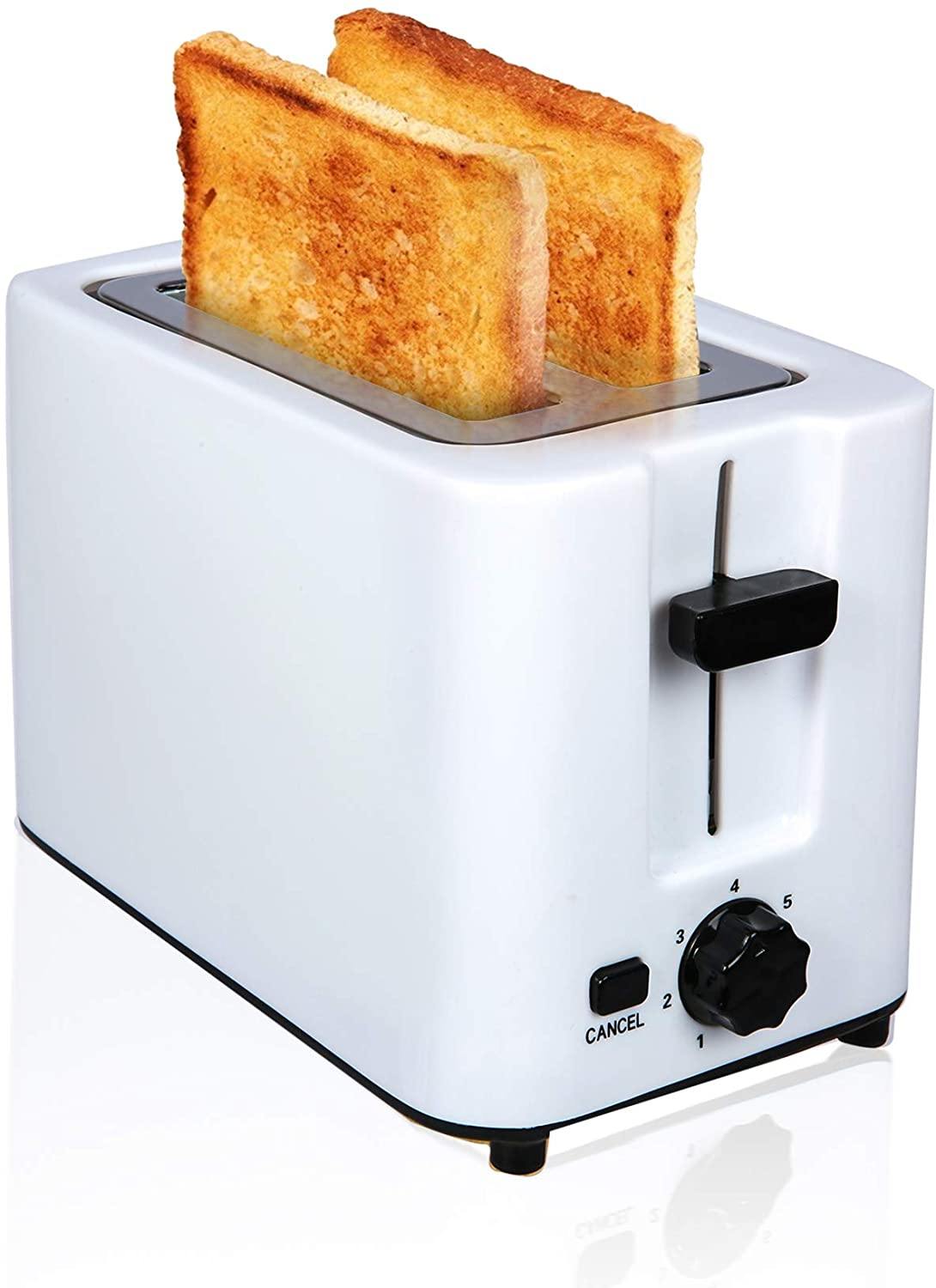 2 Slice Toaster with 2 Extra Wide Stainless Steel Slots, Toaster Oven with 7 Heating Sets - Bosonshop
