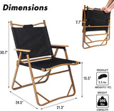 2 Pack Folding Lightweight Aluminum Chairs for Living Room, Patio, Backyard, Beach