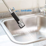 Single-Handle Pull-Down Sprayer Kitchen Faucet, High Arc Stainless Steel, 360 Swivel Single Handle Single Hole Spring Sink Faucet, Chrome - Bosonshop