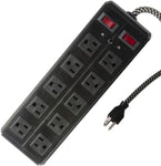 Surge Protector Power Strip with Outlets  Ports 6-Foot Cord for Home, Office -Black - Bosonshop