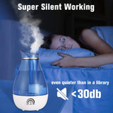 Humidifiers for Bedroom Quiet Ultrasonic Cool Mist Humidifier 2.5L with Auto Shut-Off, Night Light and Adjustable Mist Output, Less Than 30dB, Blue - Bosonshop