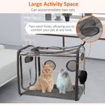 Pet Drying Box, Portable Cat Dryer Box, Foldable Pet Dryer Cage with Transparent PVC Material, Hands-Free, Dog Hair Drying Box for Small Medium Dogs Cats Puppies