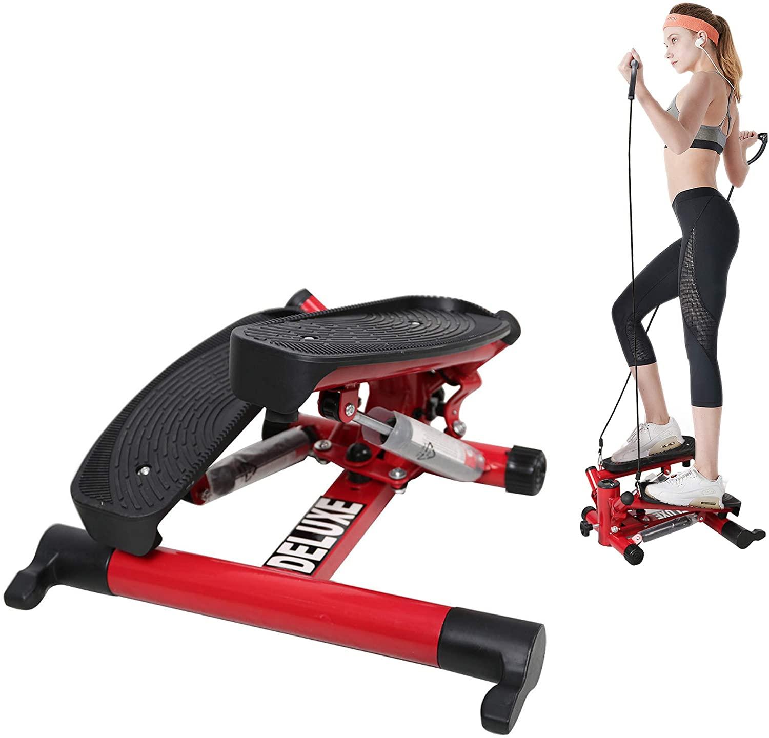 Folding Fitness Step Machine Air Walk Trainer Exercise Stepper Glider with LCD Display for Home, Office and Gym - Bosonshop