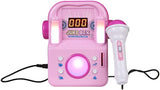 Children's Karaoke Speaker Kids Jukebox with Microphone - Portable Mini Machine for Singing Songs - for Indoor and Outdoor, Pink - Bosonshop