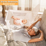 Baby Bassinet Bedside Sleeper Folding Crib with 4 Wheels, Newborn Infant Bed with Soft Comfort Mattress - Bosonshop