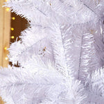 8 Ft High Christmas Tree 1500 Tips Decorate Pine Tree W/ Metal Legs, White - Bosonshop
