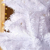 8 Ft High Christmas Tree 1500 Tips Decorate Pine Tree W/ Metal Legs, White - Bosonshop