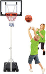 Portable Basketball Hoop Backboard System Stand Outdoor Sports Equipment Height Adjustable 8.4Ft-10Ft with Wheels - Bosonshop