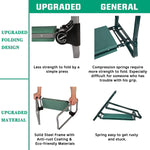 Garden Kneeler and Seat Heavy Duty Kneeling Bench Portable Upgrade Button Folding Stool, Gardener w/Tool Pouch - Bosonshop