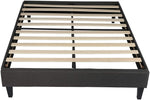 14 Inch Upholstered Platform Bed Frame Mattress Foundation with Wood Slat Support No Box Spring Needed Dark Gray (Queen) - Bosonshop