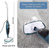 Steam Mop with 3 Steam Levels Hard Floor Cleaner, Adjustable Steamer with 550ml Water Tank and 2 Microfiber Pads