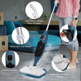 Steam Mop with 3 Steam Levels Hard Floor Cleaner, Adjustable Steamer with 550ml Water Tank and 2 Microfiber Pads