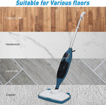 Steam Mop with 3 Steam Levels Hard Floor Cleaner, Adjustable Steamer with 550ml Water Tank and 2 Microfiber Pads