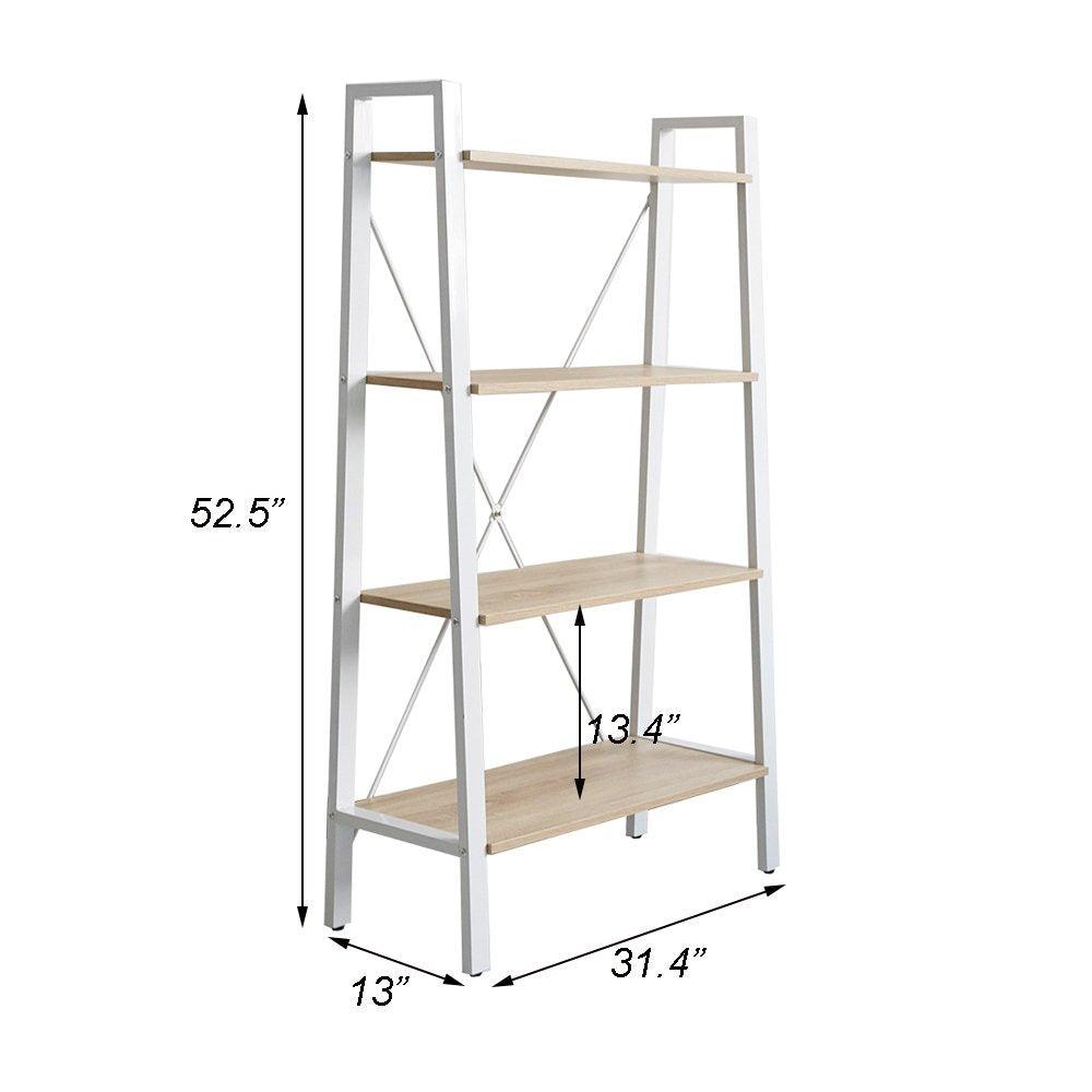 Free Standing Open Bookcase Storage Shelf Units Display Stand, Oak and ...