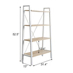 Bosonshop Free Standing Open Bookcase Storage Shelf Units Display Stand, Oak and White