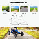 Pedal Go Kart Ride on Toys 4 Wheel Kids' Pedal Car Racer with EVA Rubber Tires for Outdoor for Boys & Girls - Bosonshop