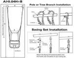 High Back Secure Swing Toddler Swing Seat Fully Assembled – Great for Tree, Swing Set, Backyard, Playground, Playroom-Red - Bosonshop