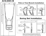 High Back Secure Swing Toddler Swing Seat Fully Assembled – Great for Tree, Swing Set, Backyard, Playground, Playroom-Red - Bosonshop