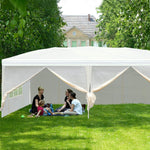 Outdoor Canopy Tent 10 x 19.7ft Patio Sun Shade with Mosquito Netting and Carry Bag for Wedding Party(White) - Bosonshop