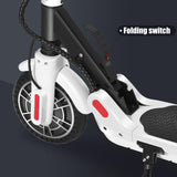 Foldable Commuting Electric Scooter for Adults,  with LED Display, 19 MPH, 350W Motor, Double Headlight and Support Bluetooth, White - Bosonshop