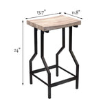 Bosonshop 5-Piece Dining Table Set with Metal Legs, Industrial Style
