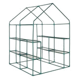 Bosonshop  Walk in Mini Outdoor Greenhouse 2-Tier 8-Shelf 56.3”(L) x 56.3“(W) x 76.7“(H)