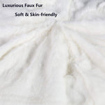 3FT Bean Bag Chair White Luxurious Furry Faux Fur Cover Soft Self-Inflated Beanbag Sofa Lounger for Adults Kids, Sponge Filling - Bosonshop