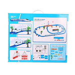 Bosonshop Battery Operated Toy Train Track Railway Play Set Train with Lights & Music