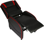 Racing Recliner Chair PU Leather Single Sofa Adjustable Gaming Style Seating Recliner Sofa Living Room Recliner, Red - Bosonshop
