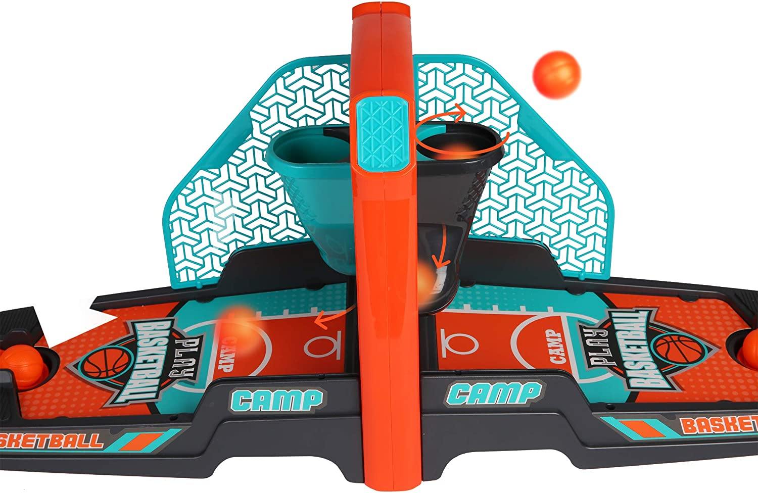 Kids Basketball Shooting Game 2-Player Tabletop Hoop Goal Toys Finger Game Fun Sports Toy for Boys Girls Relax, with 6 Mini Balls - Bosonshop