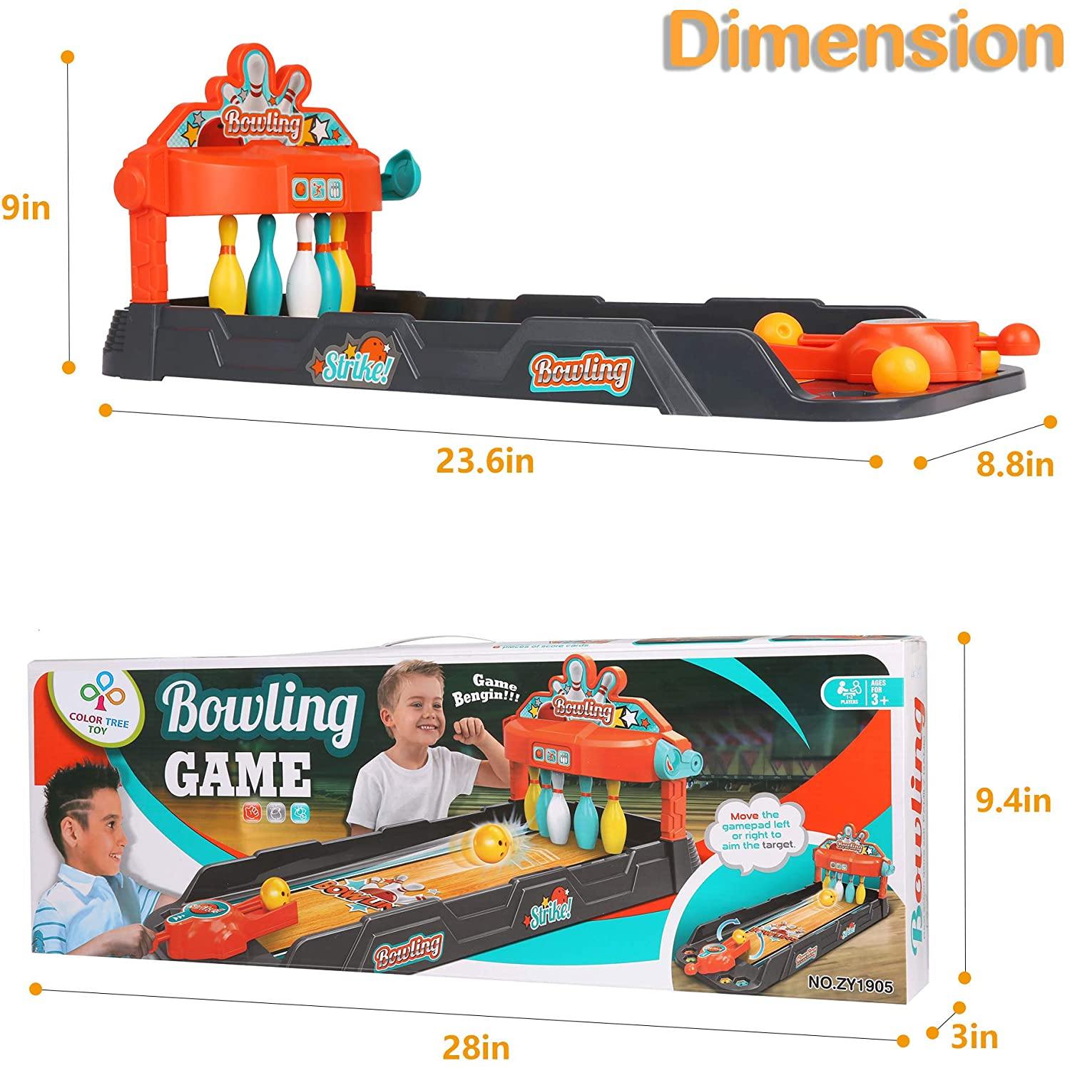 Desktop Bowling Game Toys for Kids and Family, Parent-Child Interaction Launcher Bowling Toy Finger Game for Indoor Home Party Have Fun Relax - Bosonshop